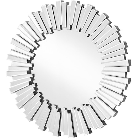 Elegant Decor Sparkle 31 in. Contemporary Round Mirror, Clear MR9139